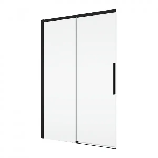 Usa culisanta de dus in nisa, 1600 mm, negru mat, doua elemente, Ronal Oriana