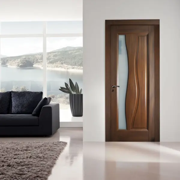 Usa de interior din lemn Combi cu geam KMC 318 2000/700 Stejar inchis