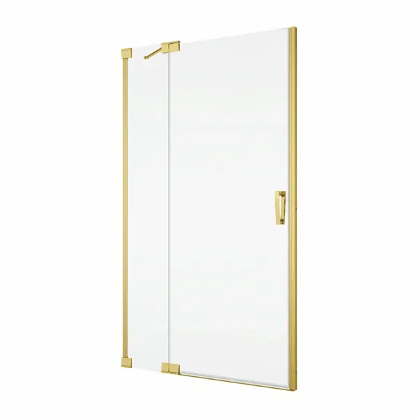 Usa dus batanta 100x200 cm cu segment fix Sanswiss Cadura auriu lucios deschidere stanga