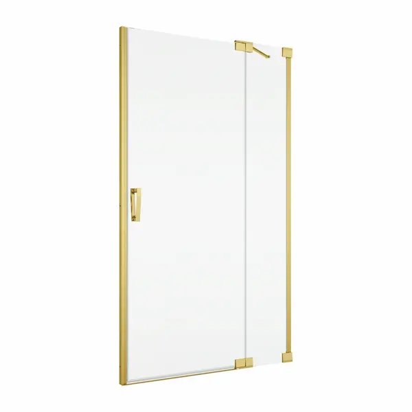 Usa dus batanta 100x200 cm cu segment fix Sanswiss Cadura auriu lucios deschidere dreapta