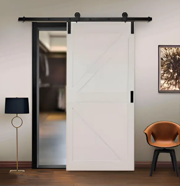 Usa glisanta interior din MDF laminat design BD52K alb 870/2130 mm