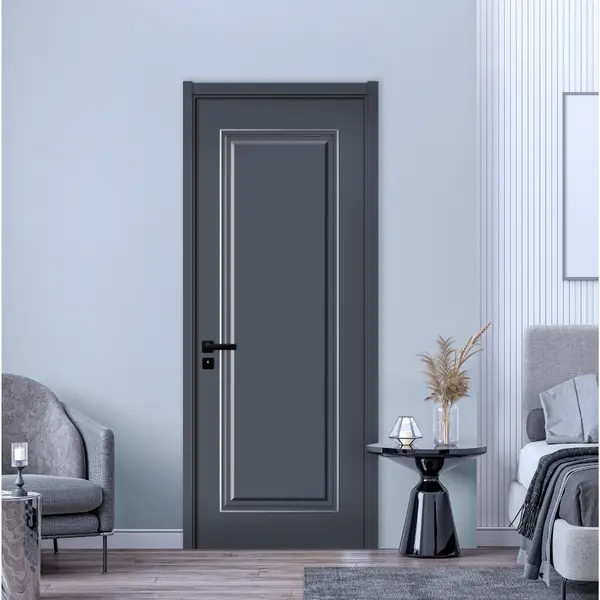 Usa interior din MDF KM 460 reversibila toc inclus gri antracit 80 x 200 cm