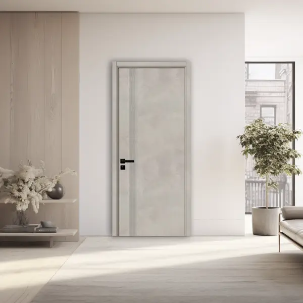 Usa interior din MDF KM 507 reversibila toc inclus cement grey 60 x 200 cm