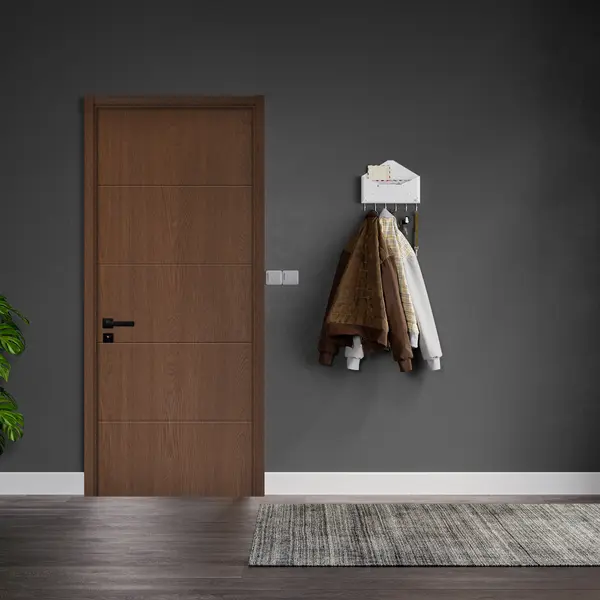 Usa interior din MDF KM 512 reversibila toc inclus stejar inchis 60 x 200 cm