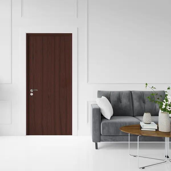 Usa interior din MDF OP 030 reversibila toc inclus teak maro 60 x 200 cm