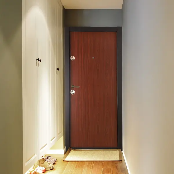 Usa metalica apartament Prestige 05 maro grosime 80 96 x 205 cm dreapta