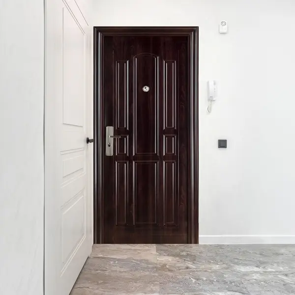 Usa metalica intrare ECO 32 maro 86 x 205 cm dreapta