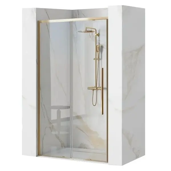 Ușă pentru dus Solar sticla securizata gold - 120x195 cm