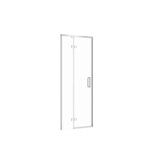 Usa sticla dus batanta 80x195 cm profil crom Cersanit Larga, montare stanga