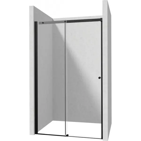 Usa sticla dus culisanta 100x200 cm profil negru Deante Kerria Plus