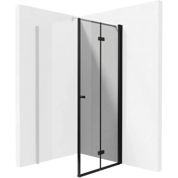 Usa sticla dus pliabila 100 cm neagra Deante Kerria plus