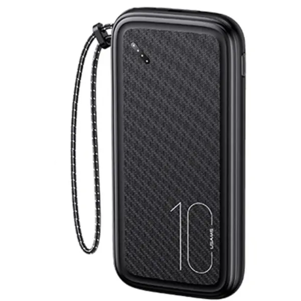 Usams Baterie externa USAMS PB56, capacitate 10000mAh, 2xUSB, USB-C, Micro-USB, Negru