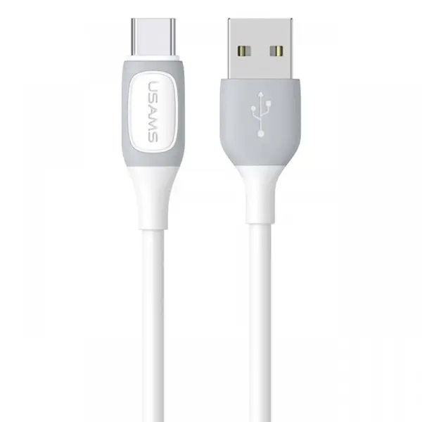 Usams Cablu Jelly Series Fast Charging USB la Type-C, 3A, 1m, Alb