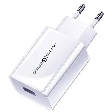 Usams Incarcator T22 1xUSB 18W QC 3.0 , alb