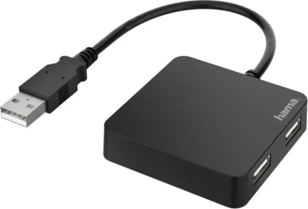 USB Hub HAMA - 200121, 4 porturi , USB 2.0, negru