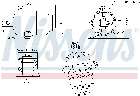 Uscator aer conditionat potrivit MERCEDES SLK (R170) 2.0 2.3 3.2 03.00-04.04