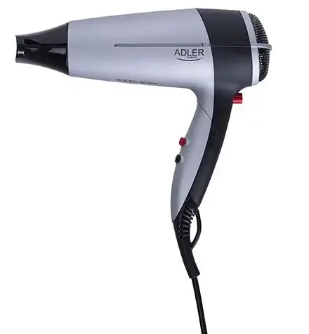 Uscator de par Adler AD2239, 2000 W, 3 Trepte de temperatura (Negru/Argintiu)