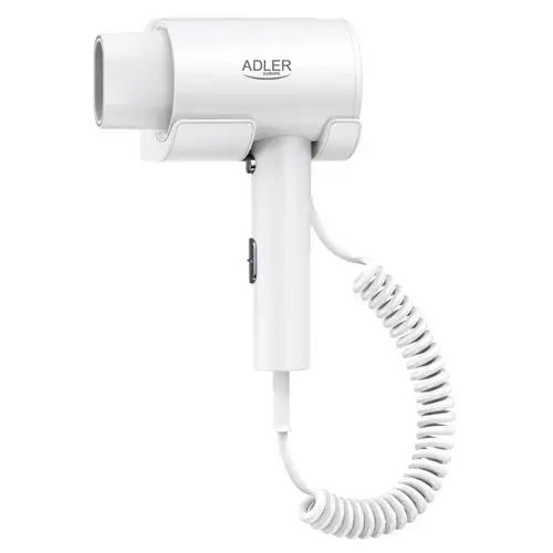 Uscator de par Adler AD2285w, Sistem montare pe perete, 3 setari temperatura, Viteza 26m/s, 18500 RPM, 2000W (Alb)
