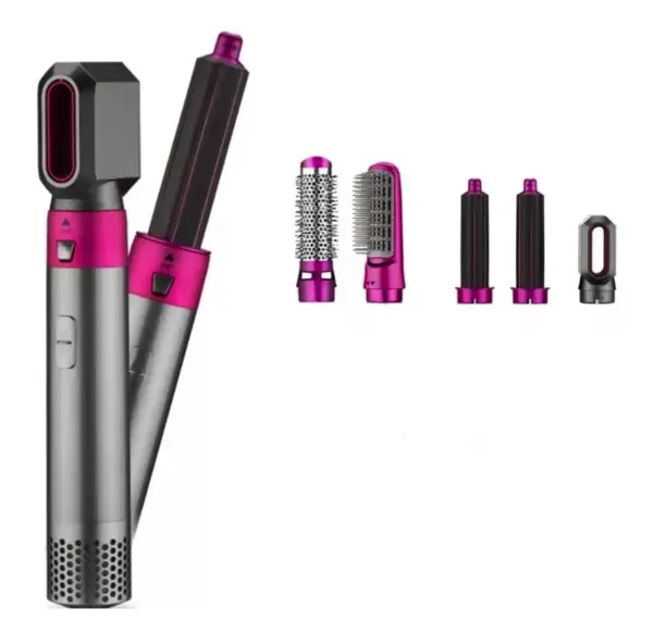 Uscator de par Aorlis 5 in 1 cu perie pentru volum netezire si ondulare a parului AO 49939