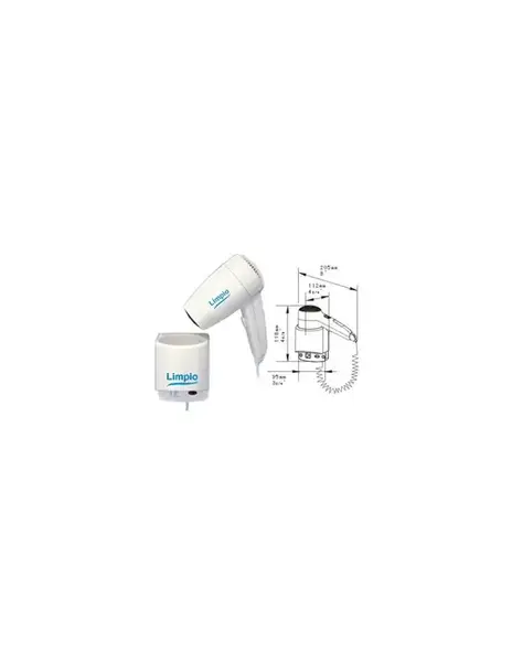 Uscator de par Limpio HD 120-18A1, 1200 W, 78m3/h, 14m3/s, Protectie umiditate, Reglaj temperatura (Alb)