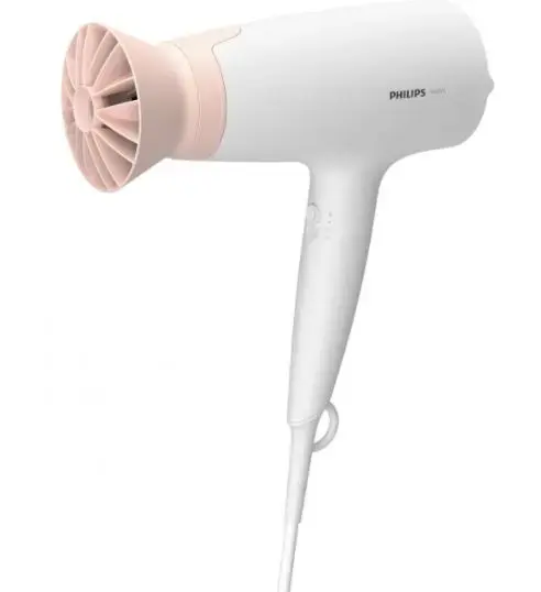 Uscator de par Philips BHD300/00, 1600 W, 3 Viteze (Alb/Roz)