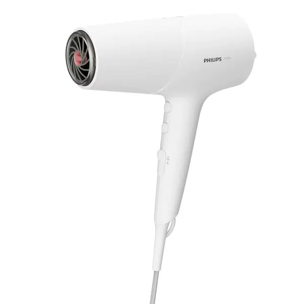 Uscator de par Philips BHD500/00, 2100 W, tehnologie ThermoShield, 2 setari de viteza, 3 setari de temperatura, cap de coafare 14 mm, Alb