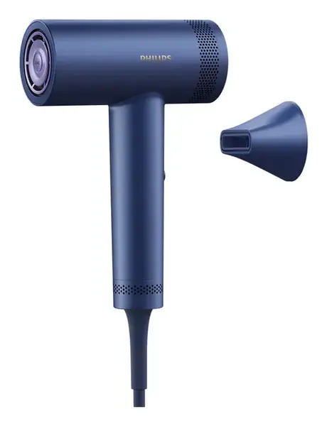 Uscator de par Philips BHD839/00 Seria 8000, 1400W, Tehnologie ThermoShield, 3 viteze, 7 trepte temperatura (Albastru)