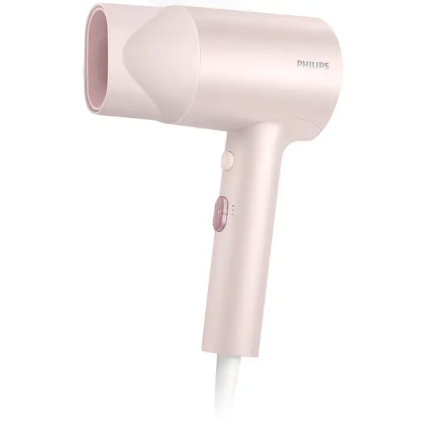 Uscator de par Philips Seria 3000 BHD321/50, 1600 W, 2 trepte viteza, 2 trepte caldura, Ingrijire cu ioni, Roz