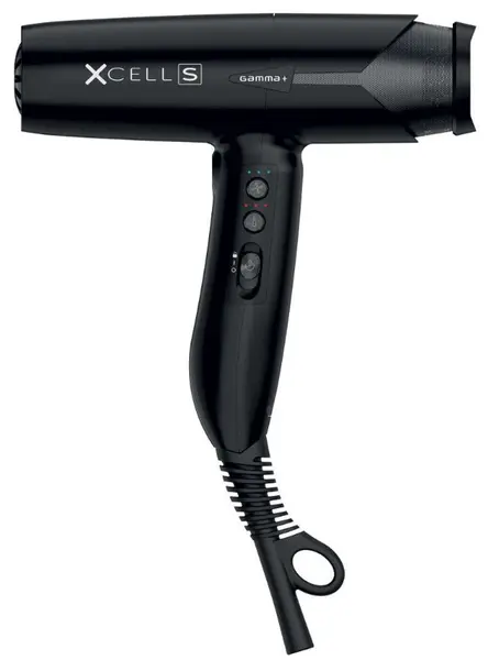 Uscător de păr profesional GammaPiu - Xcell S, 1600W, 2 viteze, negru mat