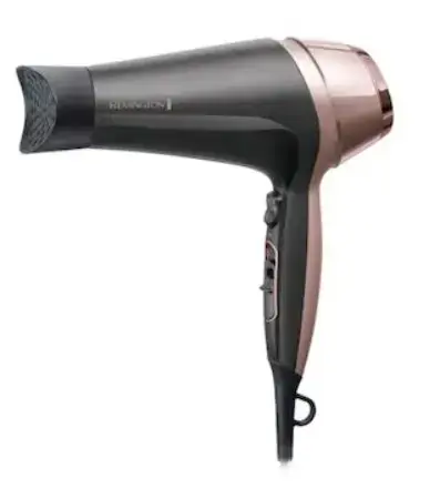 Uscator de par Remington Curl&Straight Confidence D5706, 2200 W, Ionizare (Negru/Auriu)
