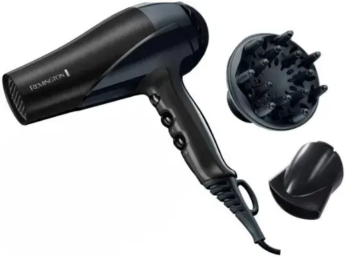 Uscator de par Remington Glamourous D3191GP, 2200 W, 2 viteze (Negru)