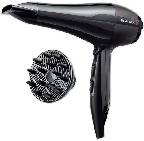 Uscator de par Remington PRO-Air AC5999, 2300 W, 3 Trepte temperatura, 2 Viteze, Tehnologie cu ioni, Concentrator, Difuzor, Negru