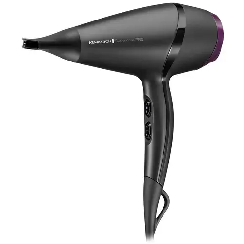 Uscator de par Remington Supercare PRO 2100 AC7100, 2100 W, Motor AC, Setare Supercare, Negru