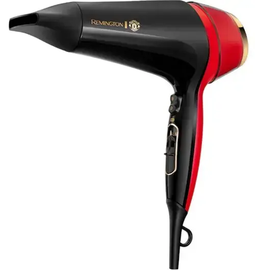 Uscator de par Remington Thermacare Manchester United D5755, 2400 W, 2 viteze (Negru/Rosu)