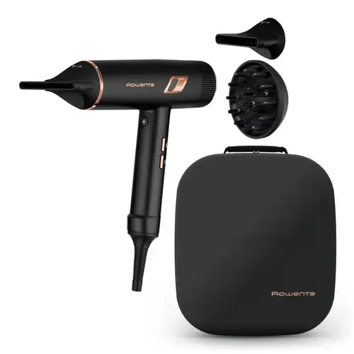Uscator de par Rowenta Ultimate Experience CV9920F3, 2000 W, 3 viteze, 3 temperatura, Functie aer rece, Functie ionica (Negru/Cupru)