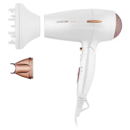 Uscator de par SENCOR SHD7200GD, 2000 W, 3 setari temperatura, 2 viteze (Alb/Roz)