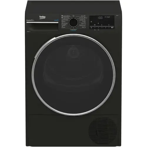 Uscator de rufe Beko B3T68239MG, 8 kg, 16 programe, Pompa de caldura EcoGentle™, Steamcure, RecycledDry, Outdoor/Sports, Clasa A++ (Gri)