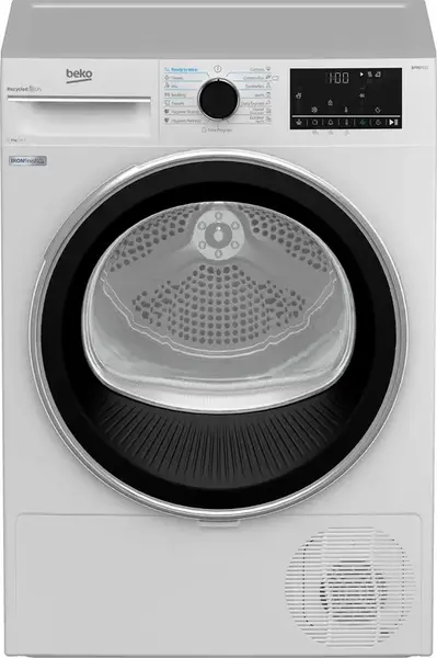 Uscator de rufe BEKO B5T69233, Pompa de caldura, 9kg, 15 programe (Alb)