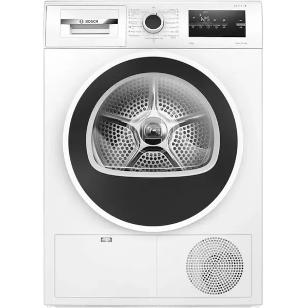 Uscator de rufe Bosch Seria 4 WTH83256BY, Pompa de caldura, 8 kg, 15 programe, Clasa C, Alb