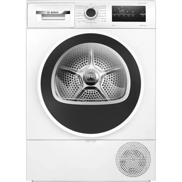 Uscator de rufe cu condensare si pompa de caldura Bosch Seria 4 WTH85209BY, 8 kg, Auto Dry, Afisaj LED, Child Lock, AntiVibration, Filtru EasyClean, Clasa D