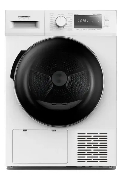 Uscator de rufe cu pompa de caldura Heinner HHPD-M8G3A++, 8 kg, Clasa A++, 14 programe uscare, Display LED, Start Intarziat, Anti-Sifonare, Selector nivel uscare (Alb)