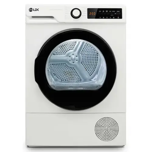 Uscator de rufe cu pompa de caldura LDK Higeea 7DPW, Slim, Capacitate 7 Kg, 15 programe, Antisifonare, Selectare nivel uscare, Amanare pornire, Selectare durata uscare (Alb)