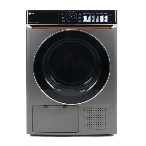 Uscator de rufe cu pompa de caldura LDK QUEEN2 9DPCS, Clasa E, Capacitate 9 Kg, 14 programe, Antisifonare, Calcare usoara, Selectare nivel uscare, Suport uscare incaltaminte (Argintiu)