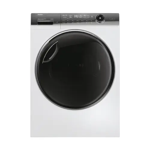 Uscator de rufe Haier HD100-A2979NU1-S, Pompa de caldura, 10 kg, Clasa E, Dry Sensor, iRefresh, iTime, Full Time Reverse, Pillow Drum, Iluminare tambur (Alb)