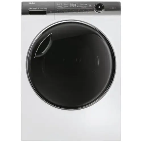Uscator de rufe Haier HD90-A3Q979U1-S, Pompa de caldura, 9 kg, 14 programe, Motor inverter, Super silent, iRefresh, Drum light (Alb)