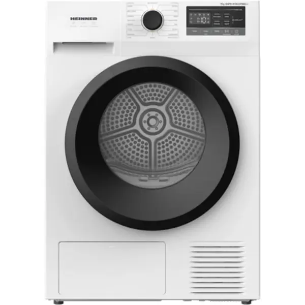 Uscator de rufe Heinner HHPD-M7N13PBKE++, 7 kg, Pompa de caldura, Clasa E, Blocare acces copii, Alb