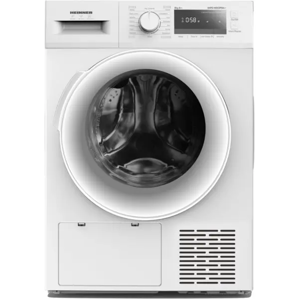 Uscator de rufe Heinner HHPD-M8G3PDA++, Pompa de caldura, 8 kg, 16 programe, Display LED, Clasa E