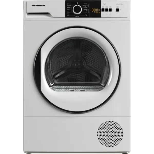 Uscator de rufe Heinner HHPD-V7T1CHA++, Pompa de caldura, 7 kg, 15 programe, Display LED, Blocare acces copii, Clasa E, Alb