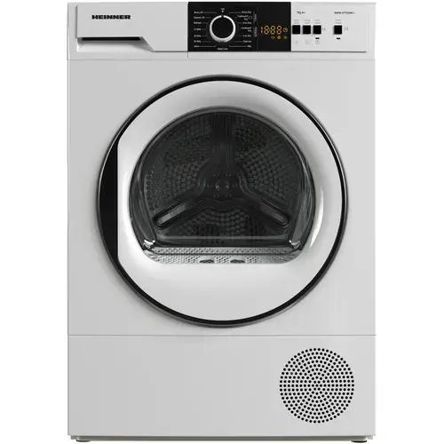 Uscator de rufe Heinner HHPD-V7T1CHA++, Pompa de caldura, 7 kg, 15 programe, Clasa A++, Display LED, Lumina cuva, Indicator curatare filtru scame, Indicator rezervor colectare apa plin, Blocare acces copii, Alb