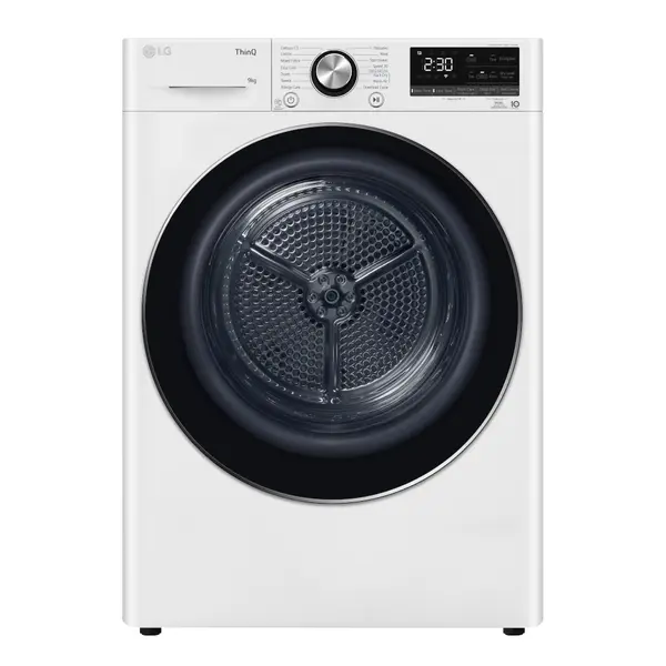 Uscator de rufe LG RH90V9AV2N, 9 kg, Pompa de caldura, Dual Inverter, Autocuratare, Clasa C, Alb